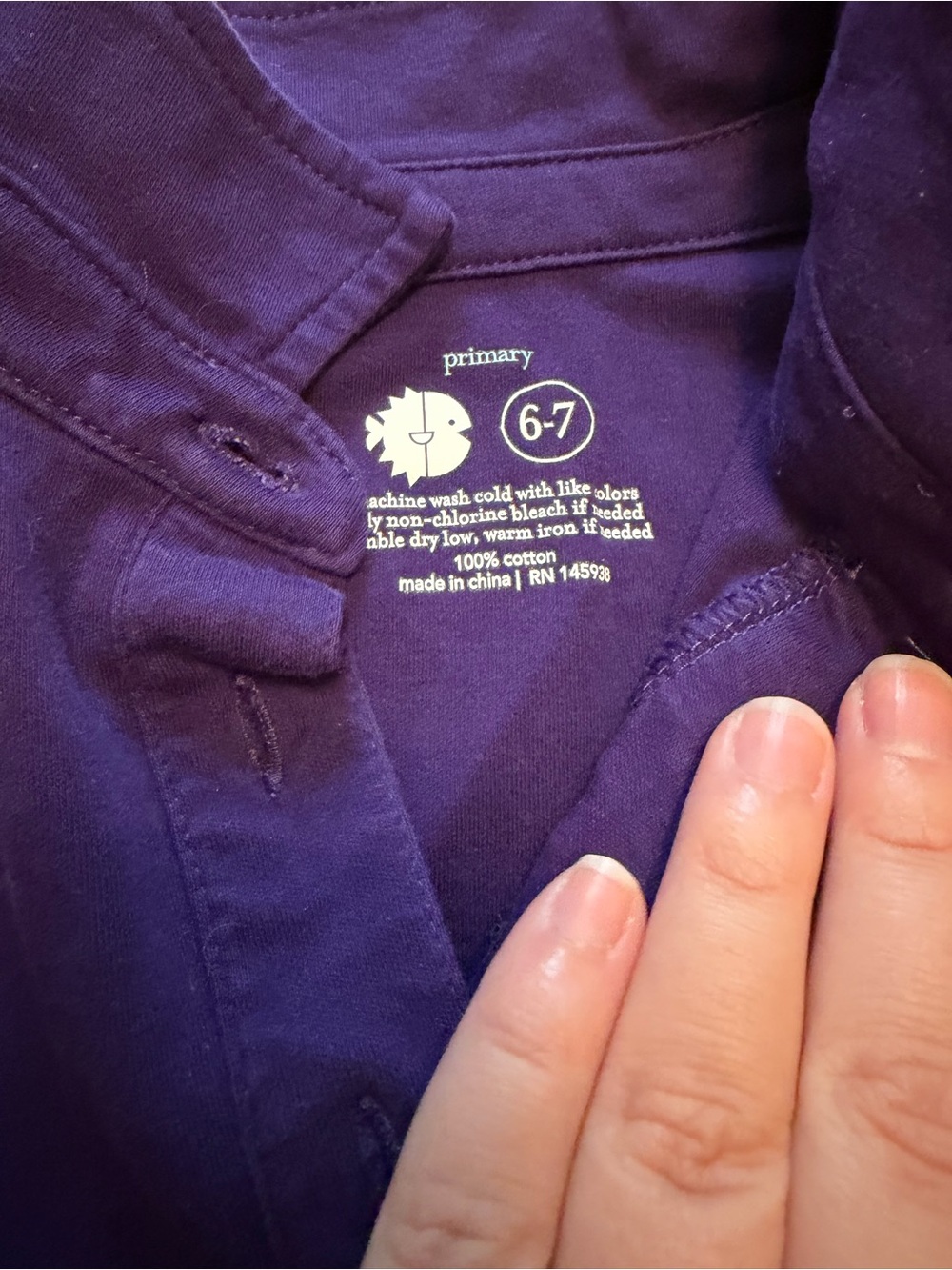 Primary Purple Kids Polo Shirt